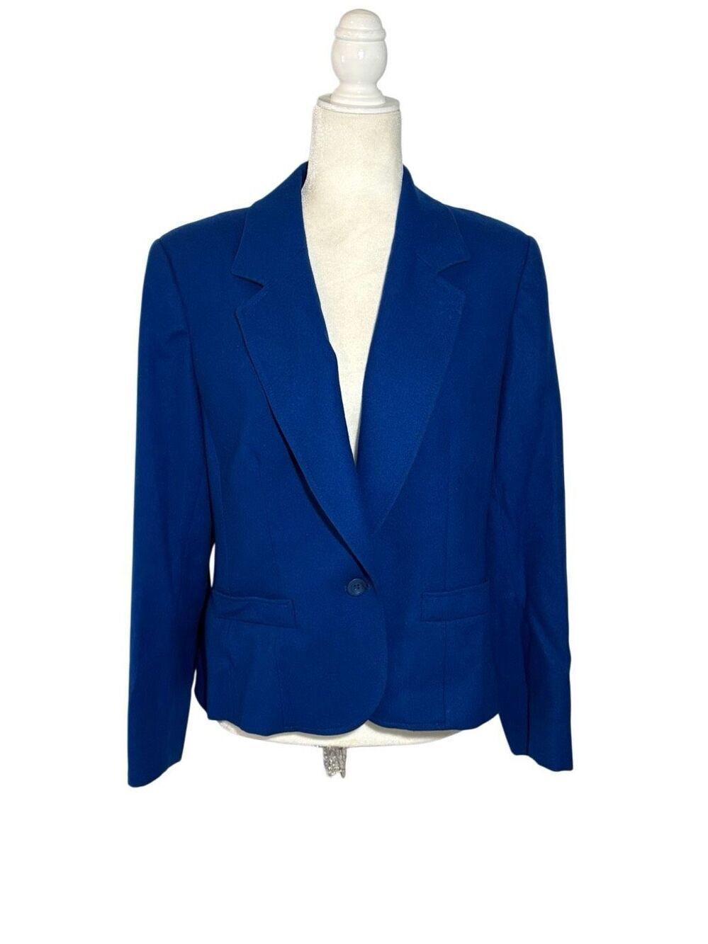 Vintage Pendleton royal blue 100% wool blazer - 12